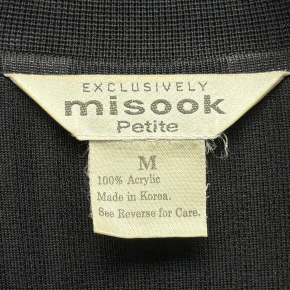 Exclusively Misook Black Cardigan Capsule Piece Shoulder Pads, Petite Size MP - Picture 2 of 6